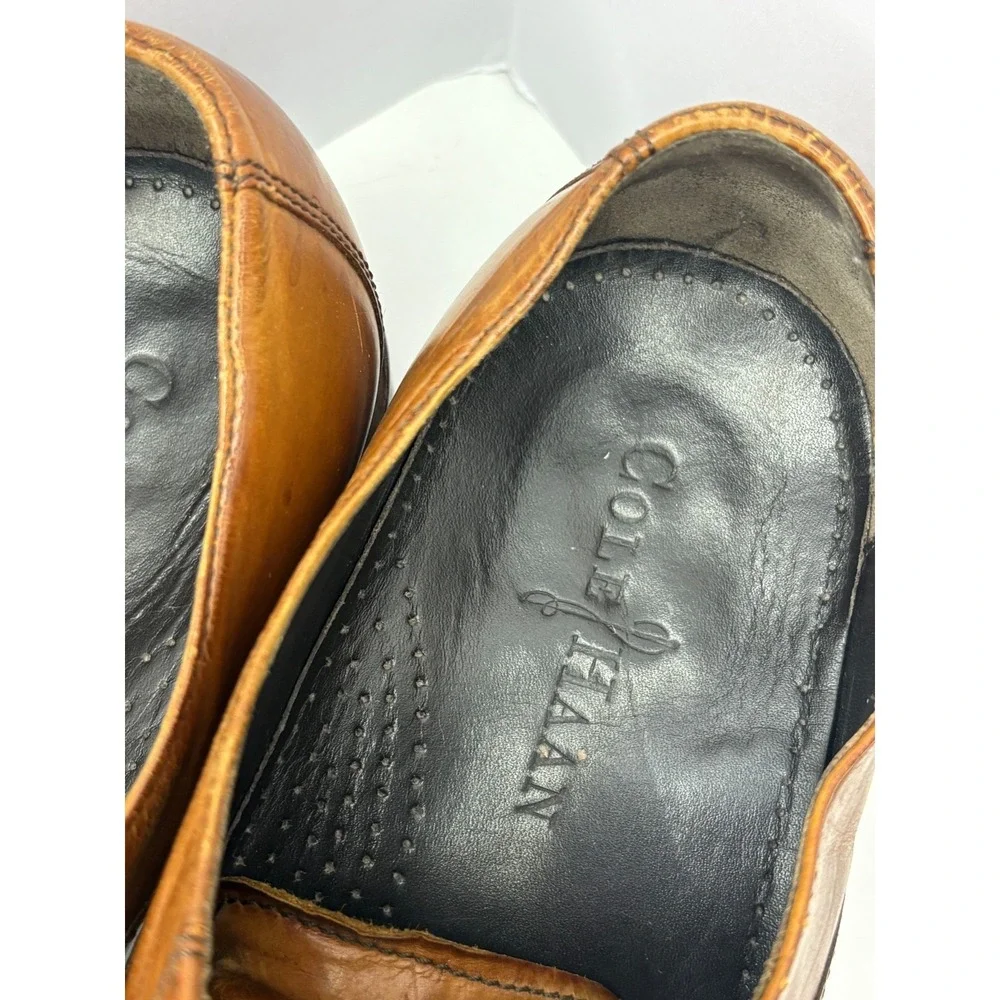 Cole Haan Nik Air Leather Oxford Lace-Up Shoes‎ Men's Size 10M Brown Plain-Toe
